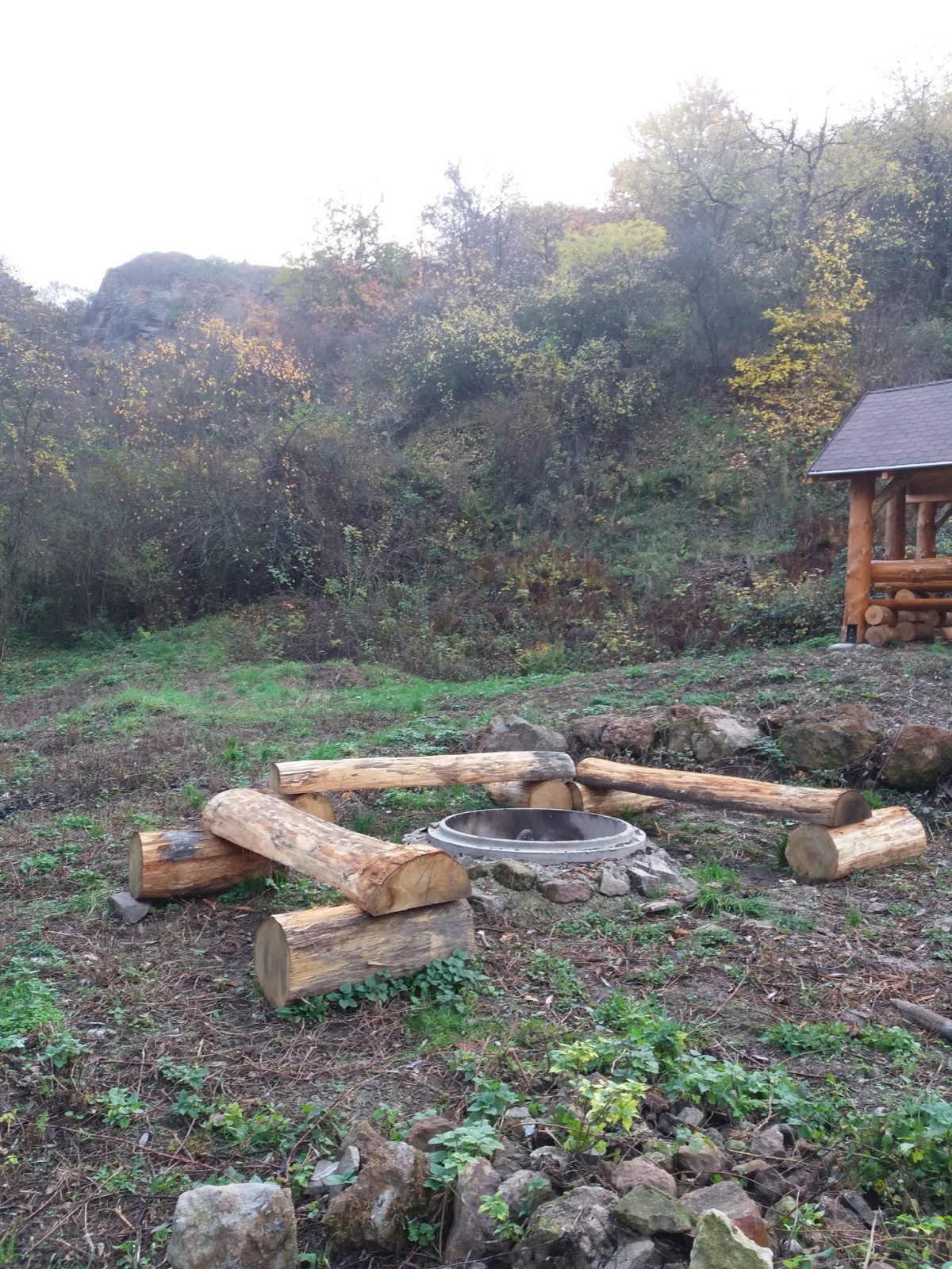 Prístrešok a ohniská pod Skalkou pri Nižnej Myšli