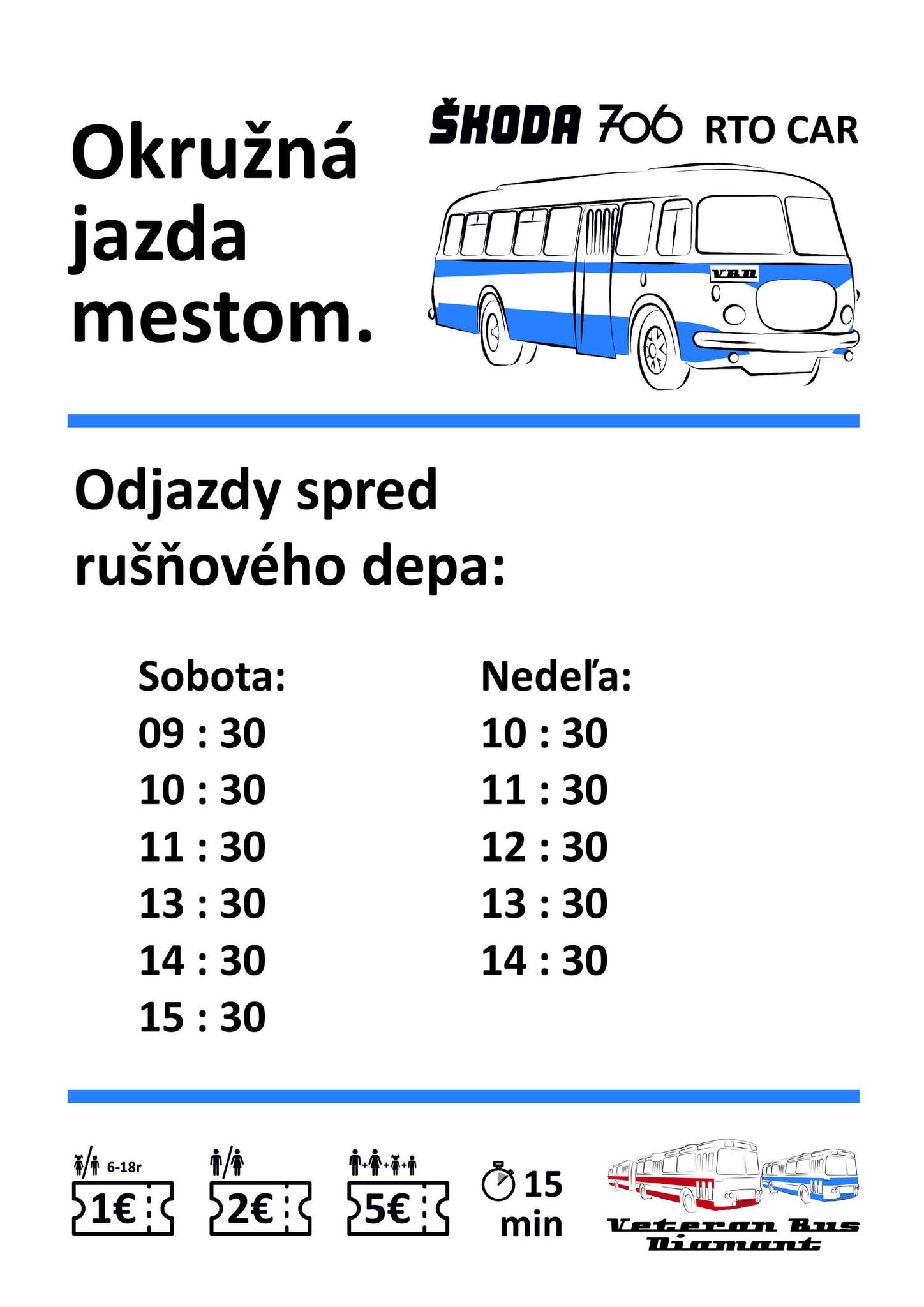 Veteran Bus Diamant: Okružná jazda historickým autobusom po Košiciach
