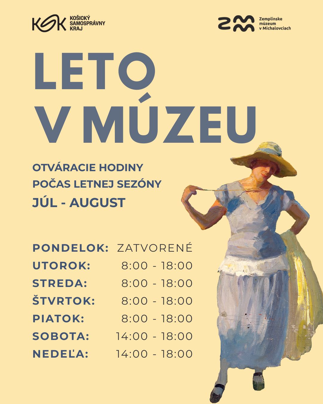 Zemplínske múzeum v Michalovciach – Otváracie hodiny