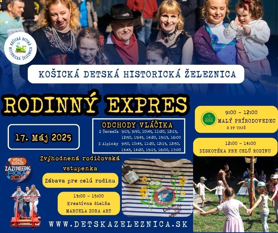 Detská železnica Košice: RODINNÝ EXPRES 2025