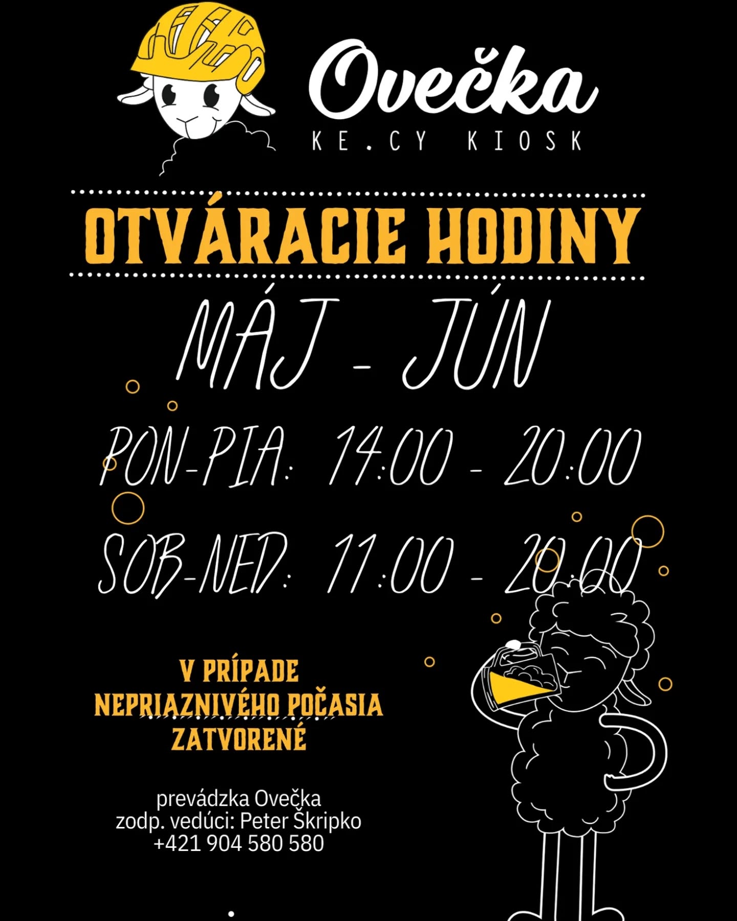 Ovečka KE.CY kiosk: Otváracie hodiny