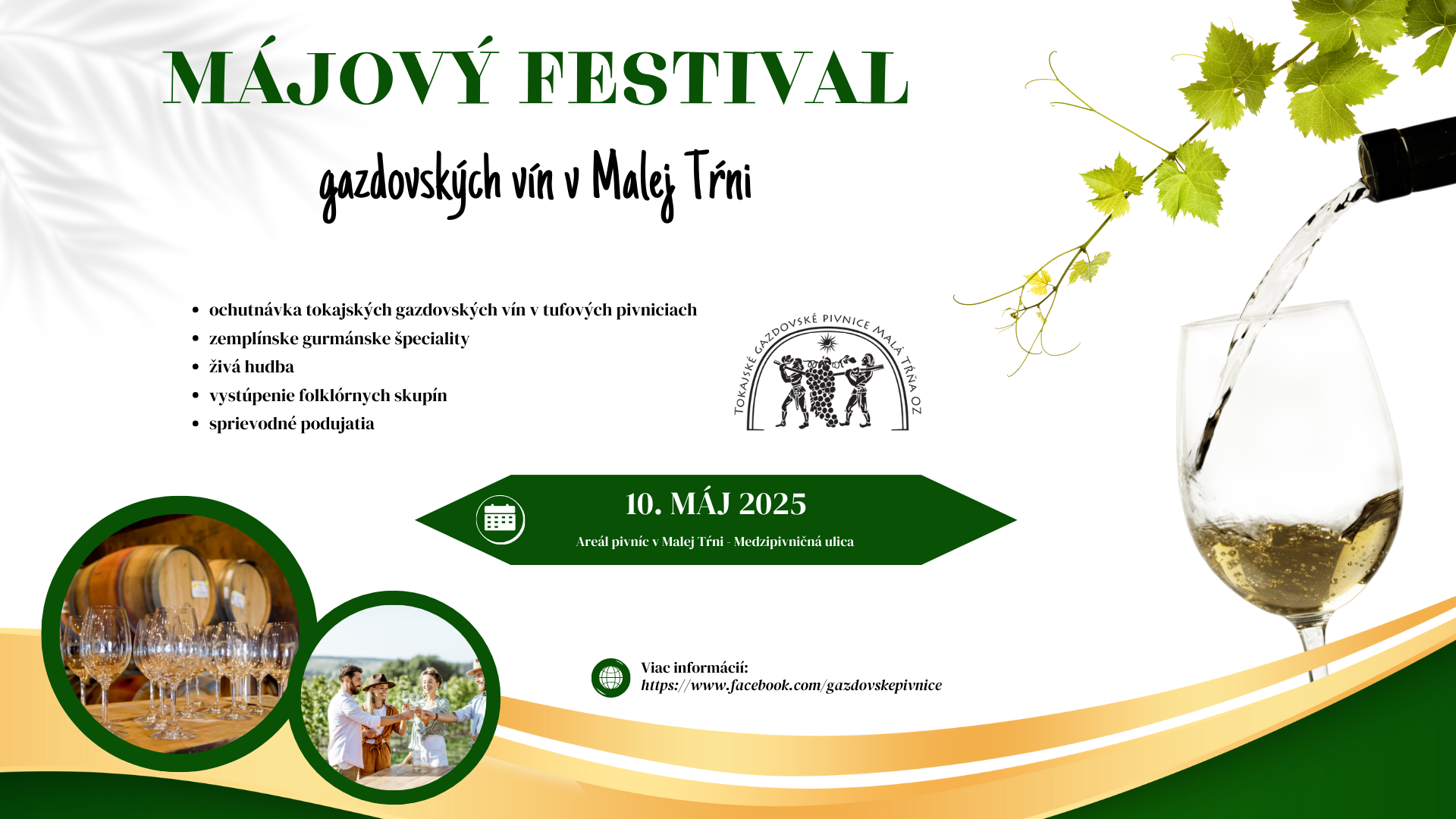 Májový festival gazdovských vín v Malej Tŕni 2025 – zažite chuť Tokaja  🍷🥂