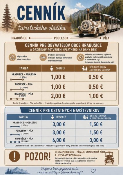 Turistický vláčik Hrabušice