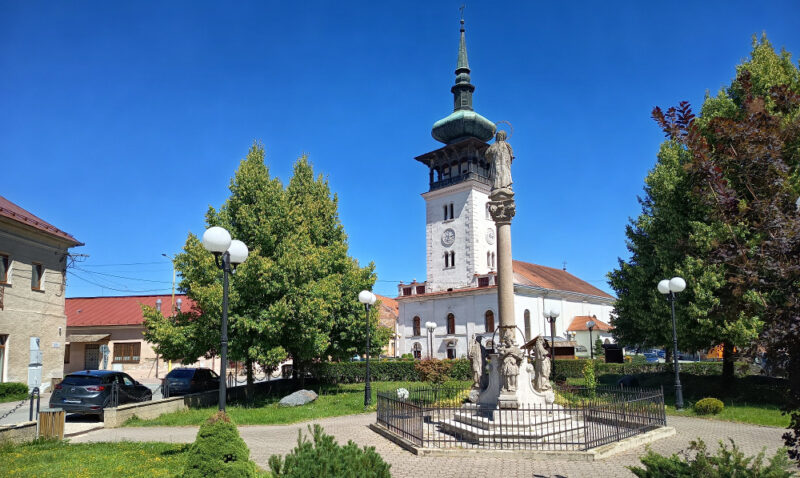 Barokový Morový stĺp Panny Márie - Immaculaty v Medzeve