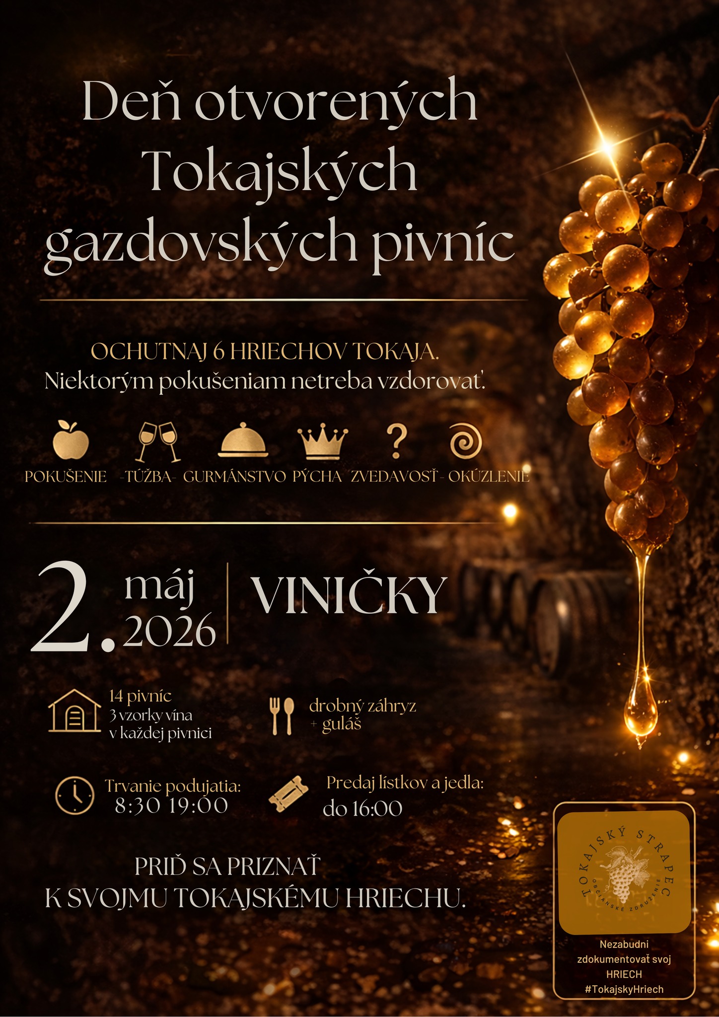 Deň otvorených tokajských gazdovských pivníc - 6 Hriechov Tokaja