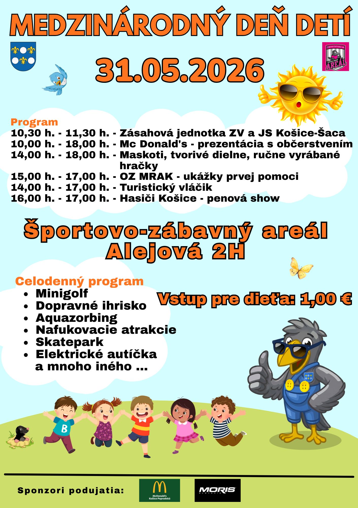Športovo-zábavný areál na Alejovej : Medzinárodný deň detí