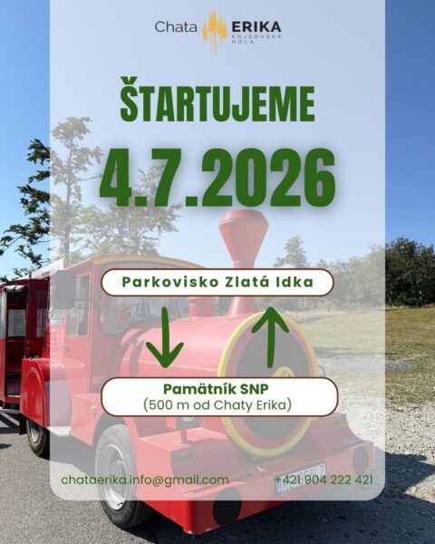 Turistický vláčik na Chatu Erika
