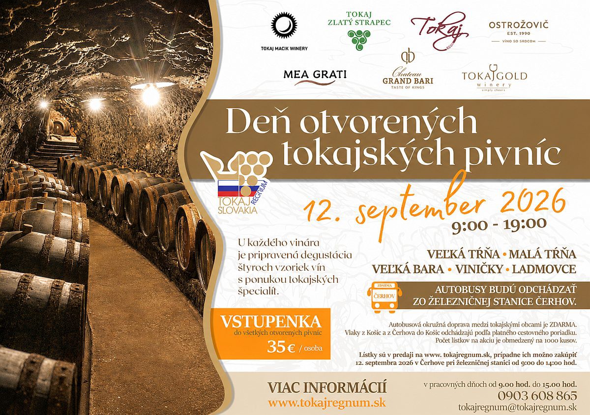 Deň otvorených Tokajských pivníc 2026