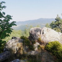 Vrch Koľvek (800 m n. m.) a skalné mesto Koľvek