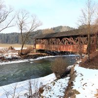 Drevený krytý most v Štefanskej Hute – Kluknava