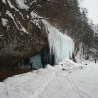 Vodopád a ľadopád Chrastianska šikľavá skala - Šikľavá skala Vodopád a ľadopád Chrastianska šikľavá skala - Šikľavá skala