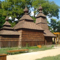 Drevený kostolík z Kožuchoviec v Košiciach Východoslovenské múzeum v Košiciach : Drevený kostolík z Kožuchoviec v Košiciach