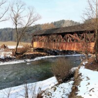 Drevený krytý most v Štefanskej Hute – Kluknava Drevený krytý most v Štefanskej Hute – Kluknava